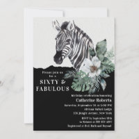 Aquarelle Floral Zebra 60e anniversaire