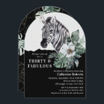 Invitation Aquarelle Floral Zèbre 30ème anniversaire<br><div class="desc">Aquarelle Floral Wild Zebra Trente-30e Anniversaire Invitations présente une élégante aquarelle zèbre sauvage avec des fleurs d'aquarelle sur un arrière - plan blanc et noir avec votre trentième anniversaire invitation informations ci-dessous. Personnalisez en modifiant le texte dans les zones de texte. Conçu pour vous par Evco Studio www.zazzle.com/store/evcostudio</div>