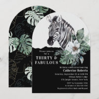 Aquarelle Floral Zèbre 30ème anniversaire