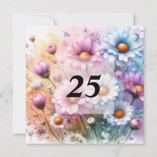 Invitation Aquarelle florale aux couleurs pastel douces