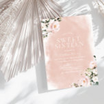 Invitation Aquarelle florale blanche et blanche Douce 16<br><div class="desc">Aquarelle florale blanche et blanche Sweet 16 Invitation Voir la collection correspondante dans Niche et Nest Store</div>