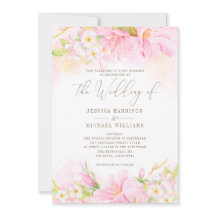 Aquarelle florale bleu rose ombre Boho botanique