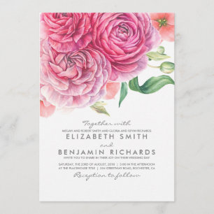 Invitation Aquarelle Florale Botanique Élégant Mariage modern