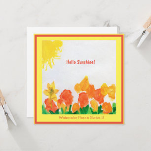Invitation Aquarelle Florale Ensoleillée