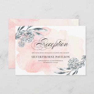 Invitation Aquarelle florale esquissée - Réception de mariage