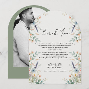 Invitation Aquarelle Florale Fleur Sauvage Printemps Merci
