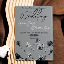 Aquarelle florale gris doux Mariage
