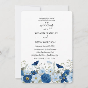 Invitation aquarelle florale mariage