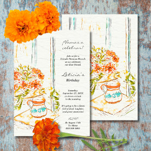 Invitation Aquarelle Florale mexicaine Folk Art Mug Anniversa
