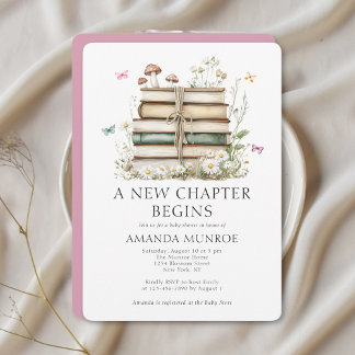 Invitation Aquarelle Florale Un nouveau Baby shower de chapit