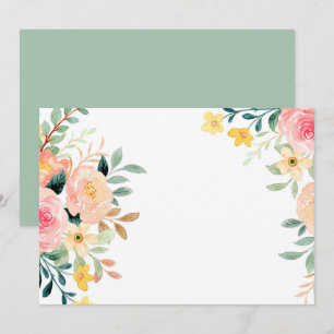 Invitation Aquarelle Florale Vierge Personnalisée