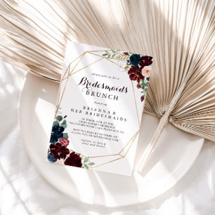 Invitation Aquarelle géométrique Bridesservatrices Brunch Dou