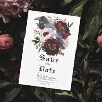 Aquarelle gothique romantique Corbeau Enregistrer 