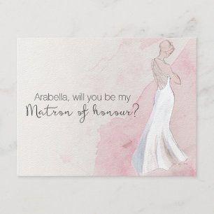 Invitation Aquarelle Gown "Serez-vous mon maître d'honneur"