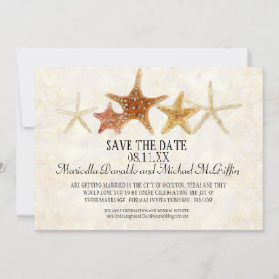 Invitation Aquarelle grecque modèle cléStarfish Beach Mariage