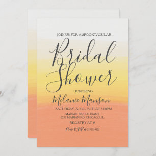 Invitation Aquarelle Halloween Candy Corn Fête des mariées