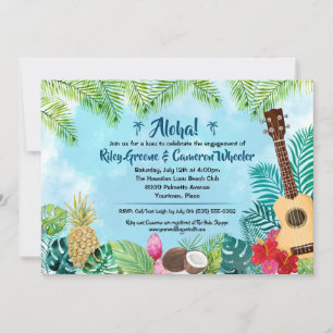 Invitation Aquarelle Hawaii Luau Party