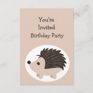 Invitation Aquarelle Hérisson Animal ANNIVERSAIRE Fun PARTY