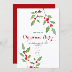 Invitation Aquarelle Holly Springs
