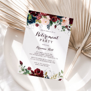 Invitation Aquarelle Illustré Automne Retraite Parti