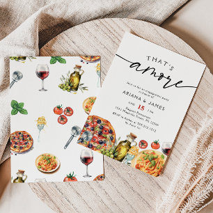 Invitation Aquarelle Italienne c'est un plus parti d'engageme