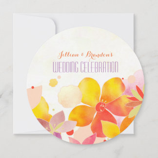 Invitation Aquarelle Jardin Fleurs Boho Mariage
