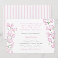 Aquarelle Jolie rose Baby shower Floral Pour Fille
