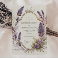 Aquarelle Lavender Floral Regal Mariage