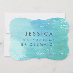 Invitation Aquarelle Laver Serez-Vous Ma Servante D'Accueil ?