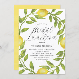 Invitation Aquarelle Lémérite Verdure Wreath Bridal Luncheon