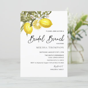 Invitation Aquarelle Lemon Thème Bridal Brunch