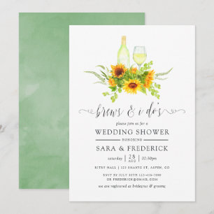 Invitation Aquarelle Les tournesols se brassent avant les I D