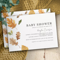 Aquarelle Levier | Baby shower d'automne rustique