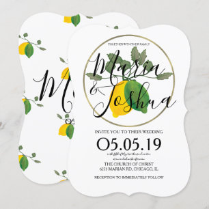 Invitation Aquarelle Limoncillo Lime Lemon
