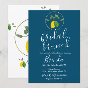 Invitation Aquarelle Limoncillo Lime Lemon Fête des mariées B