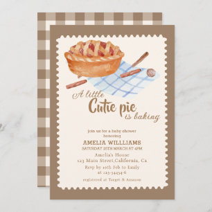 Invitation Aquarelle Little cutie cuit le Baby shower Boho
