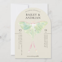 Aquarelle Luna Moth Mariage