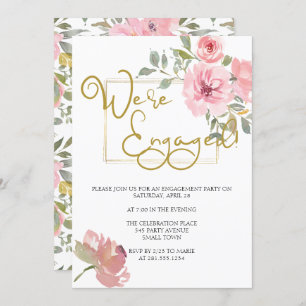 Invitation Aquarelle Lush Blush rose Floral