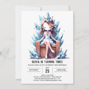 Invitation Aquarelle magique Princesse Anniversaire