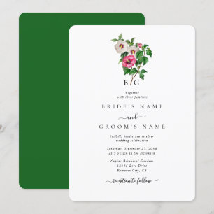 Invitation Aquarelle Mariage d'été au Tropical Hibiscus