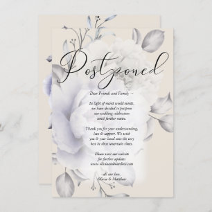 Invitation Aquarelle Mariage reportée Lilac Peony