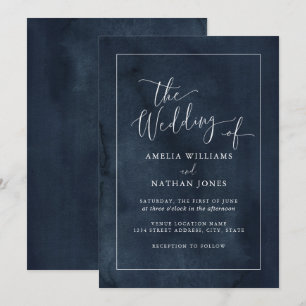 Invitation Aquarelle Marine Le Mariage du Mariage
