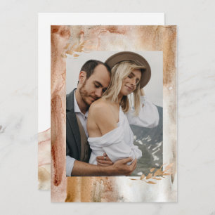 Invitation Aquarelle minimaliste Mariage photo Abstrait