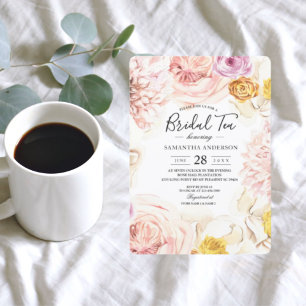 Invitation Aquarelle moderne Cadre floral coloré