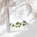 Invitation Aquarelle moderne Palm Tree photo Mariage<br><div class="desc">Il s'agit d'un élégant faire-part de mariage moderne sur le thème de la plage avec un appariement minimaliste de polices et des palmiers aquarelles. Modifiez tous les libellés et toutes les couleurs de police et d'arrière - plan. Les couleurs des palmiers ne sont pas modifiables // Pour les articles correspondants,...</div>