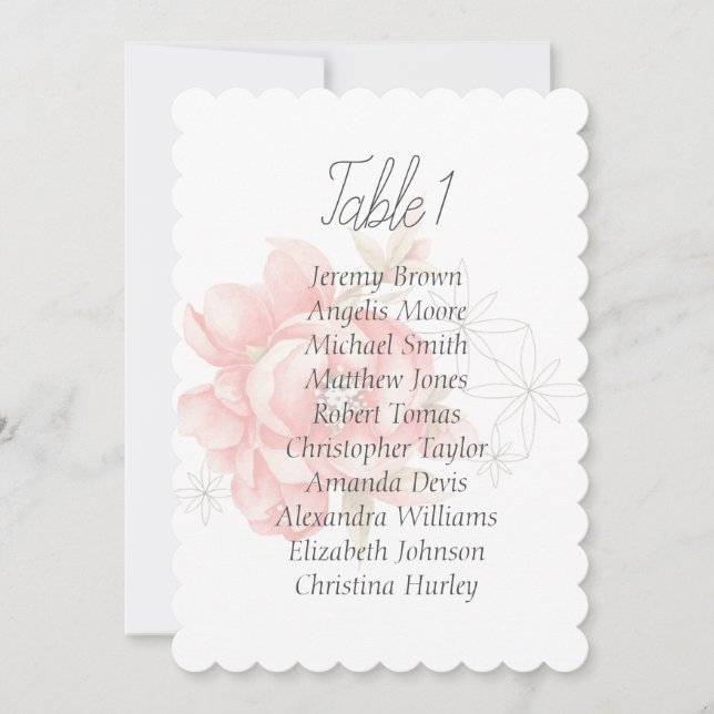 Invitation Aquarelle moderne rouge peigne assise (Devant)