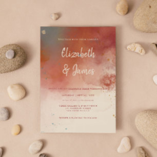 Invitation Aquarelle moderne Terracotta Desert Boho Mariage