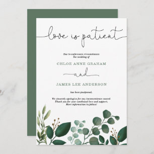 Invitation Aquarelle moderne Verdure L'amour est un Mariage p
