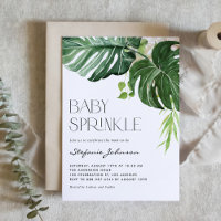 Aquarelle Monstera Feuille Été Bébé Parsemer