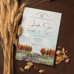 Invitation Aquarelle Montagne Automne Arbres Feuilles Mariage<br><div class="desc">L'aquarelle complexe donne vie aux couleurs vives de l'automne, avec ses arbres majestueux ornés de feuilles en cascade sur fond de montagnes majestueuses. Célébrez la saison de transformation et d'abondance avec cette invitation, invitant vos proches à vous rejoindre dans une union joyeuse au milieu de la splendeur époustouflante de la...</div>